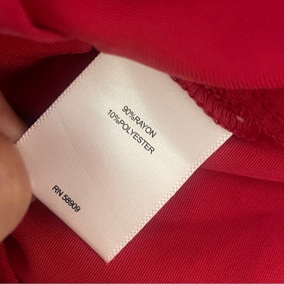 NWT a loves a bright berry red Button Down Paper Bag skirt women's small - Picture 9 of 12